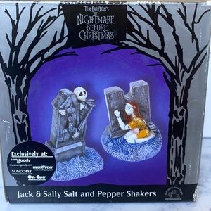 BRAND NEW Jack and Sally salt and pepper shakers